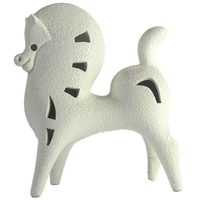 Vintage White Horse Sculpture by Roberto Rigon, 1970s For Sale - Image 13 of 13