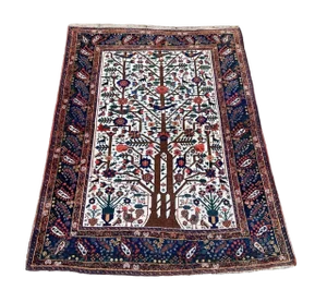 Neyriz Wool Rug, 1890s