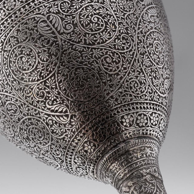 Antique 20th Century Indian Silver Shawl Wine Goblets, 1900s, Set of 2 For Sale - Image 11 of 18