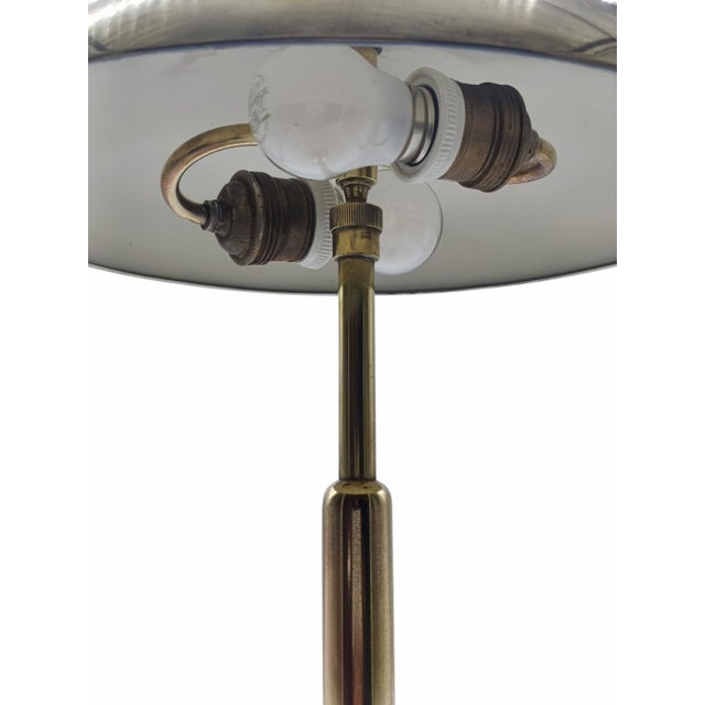 Vintage Brass Table Lamp by Giovanni Michelucci for Lariolux, Italy, 1950s For Sale - Image 4 of 11