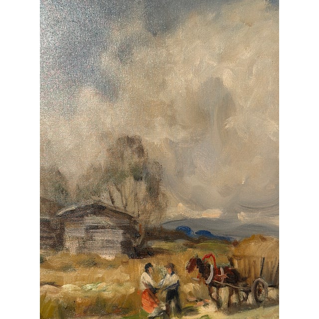 1960s Rural Landscape, 20th Century, Oil Painting on Canvas For Sale - Image 5 of 7