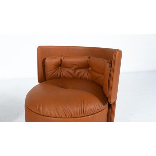 Dilly Daily Vanity in Brown Leather attributed to Luigi Massoni for Poltrona Frau, 1968 For Sale - Image 14 of 18