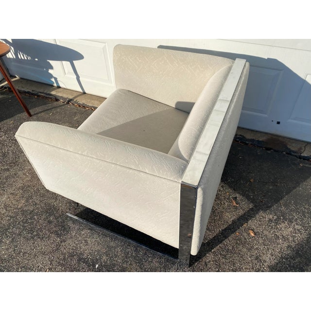 Metal Mid 20th Century Milo Baughman for Thayer Coggin Cantilever Chair For Sale - Image 7 of 9