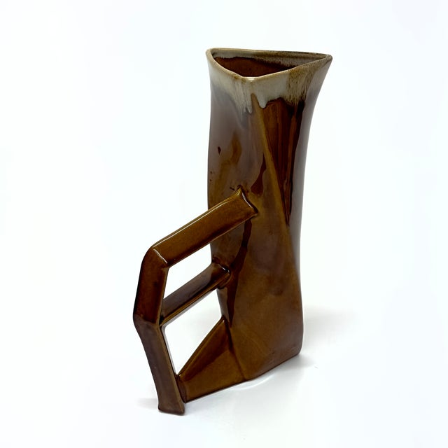 Early 20th Century Modernist Style Artisanal Drip Glaze Pitcher by Anna Van Briggle, Signed For Sale - Image 5 of 10