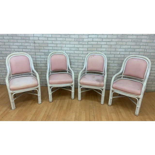 Wood Mid Century Modern McGuire Cane Indoor/Outdoor - 6 Piece Dining Set For Sale - Image 7 of 13