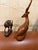 Contemporary Vintage Hand-Carved Wooden Antelope Sculptures – African Safari Style Decor, Organic Modern Pair For Sale - Image 3 of 7