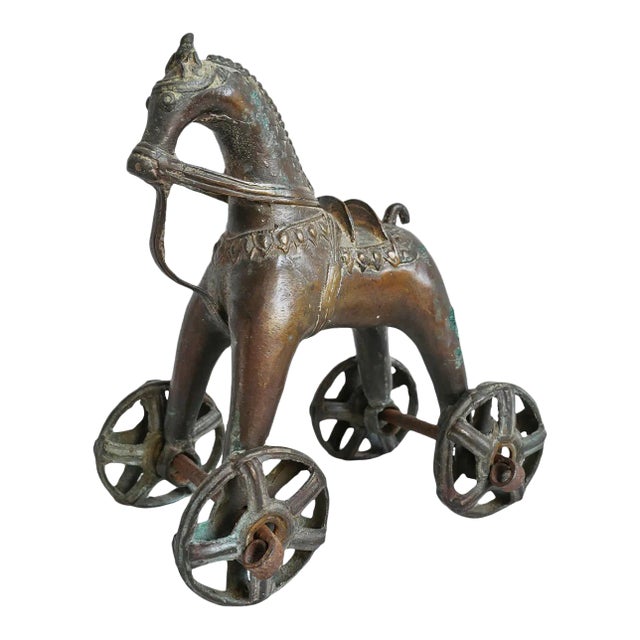 Antique Bronze India Toy Horse For Sale