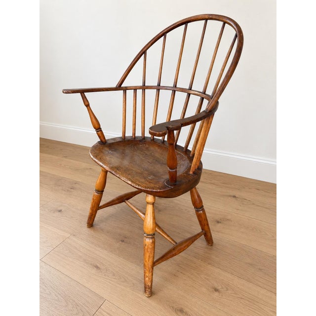 English 19th Century English Oak Windsor Armchair. Original Finish With a Beautifully Aged Patina. For Sale - Image 3 of 8