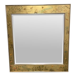 La Barge Circa 1983 Signed J. Beaukerna Eglomisé Wall Mirror For Sale