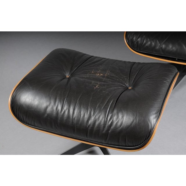 Set of Lounge Chair and Ottoman by Charles Eames for Herman Miller, 1960s For Sale - Image 4 of 18