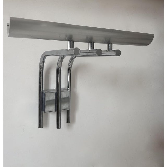 Vintage Studio Wall Lighting in Chrome Metal, 1978, Set of 2 For Sale - Image 4 of 12