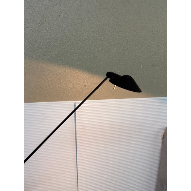 2010s Robert Sonneman for Kovacs Feather Floor Lamp, Black For Sale - Image 5 of 12