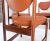 Set 4 Grosfeld House Brick Leather Upholstery Brass Accents Dining Chairs For Sale - Image 9 of 13