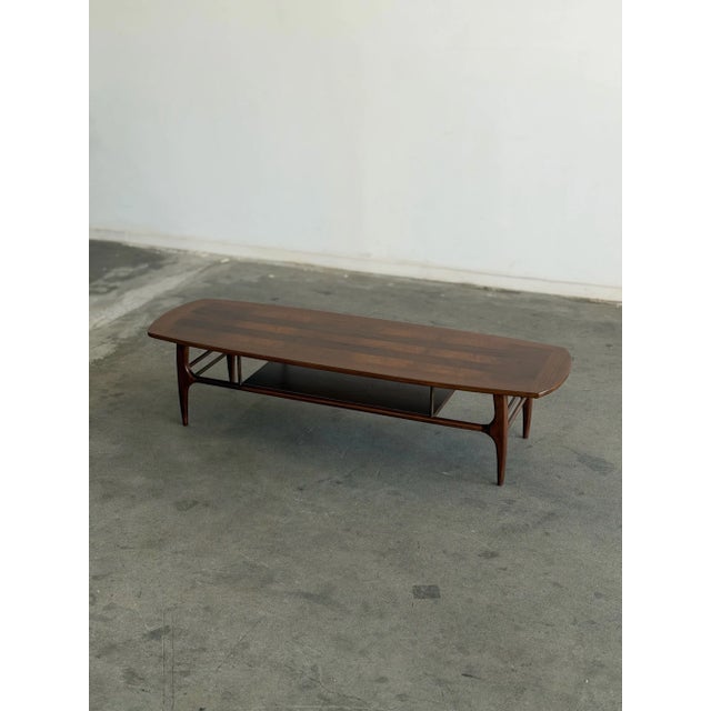 1950s Sculptural Coffee Table in Walnut For Sale - Image 13 of 15