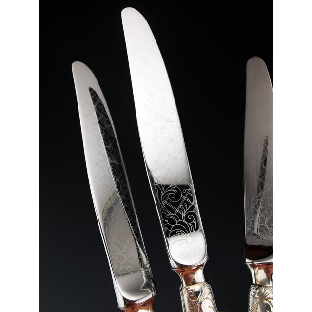 Christofle Silver-Plated Garden of Eden Cutlery Service for 12 from Christofle et Cardeilhac, Set of 100 For Sale - Image 4 of 18