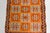 Handwoven Orange & Pink Geometric Area Rug For Sale - Image 6 of 9