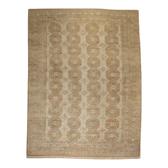 Vintage Large Zabihi Collection Afghan Tribal Ersari Rug - 10'7" x 14'11" For Sale
