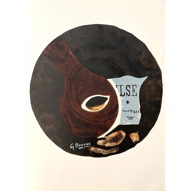 Abstract 1960 Georges Braque Lithograph Valse Derriere Le Miroir For Sale - Image 3 of 3