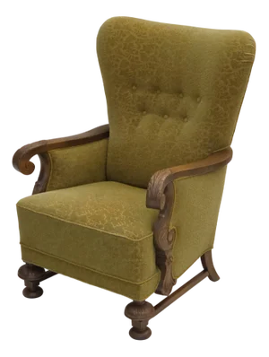 Vintage Danish Highback Lounge Chair, 1960s