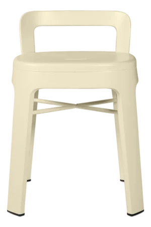 RS Barcelona Ombra Low Stool With Backrest, Ivory