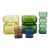 1960s Helena Tynell "Pala" Glass Vases by Helena Tynell for Riihimaen Lasi- Set of Five For Sale
