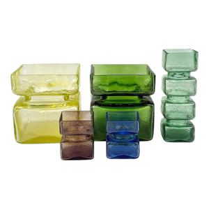 1960s Helena Tynell "Pala" Glass Vases by Helena Tynell for Riihimaen Lasi- Set of Five