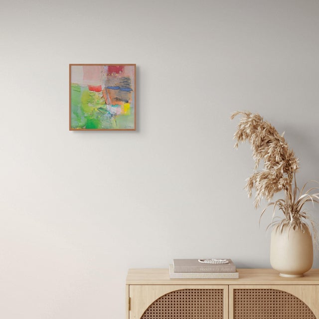 Abstract Contemporary Abstract Acrylic on Canvas "In the Green" by Greet Helsen For Sale - Image 3 of 4