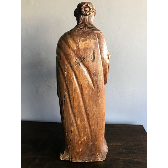 18th Century Impressive Antique Carved Santo For Sale - Image 5 of 10