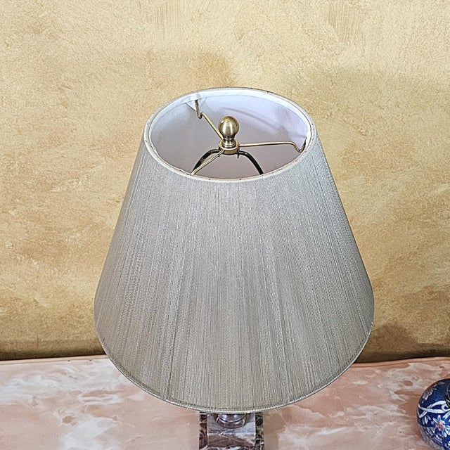 Stone Vintage Alabaster Urn Table Lamp in Neoclassical Style – 28” For Sale - Image 7 of 18