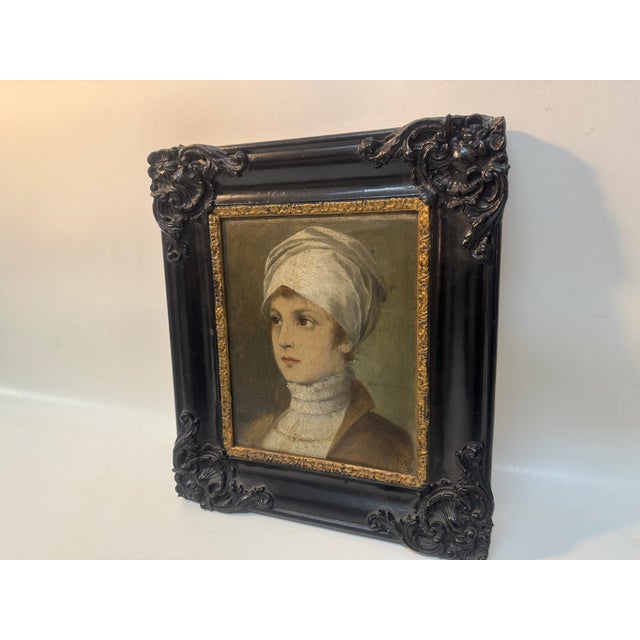 Without frame: 26x32 cm portrait of Luise née Touranne This piece is attributed to the mentioned designer/maker. It has no...