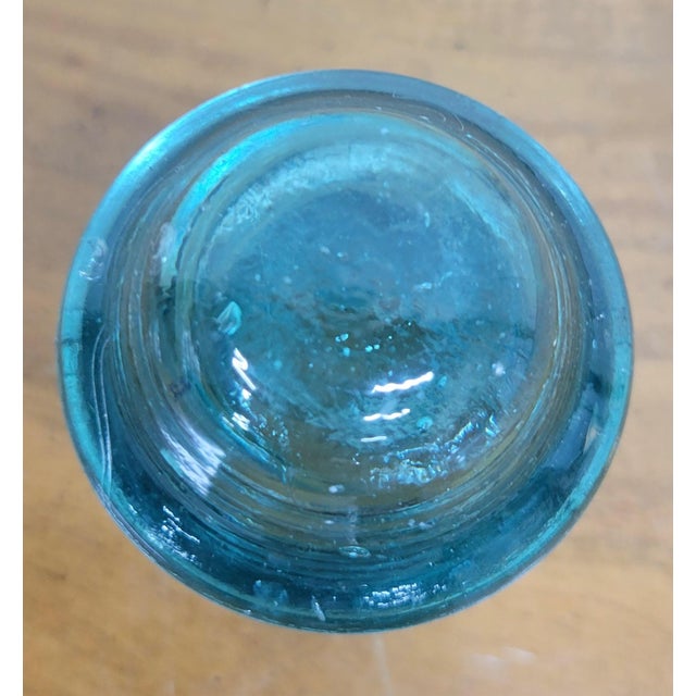 Early 20th Century Vintage Hemingray No. 9 Aqua Glass Insulator For Sale - Image 5 of 10