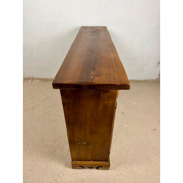 1930s Spanish Rustic Walnut Sideboard with Three Drawers For Sale - Image 10 of 10