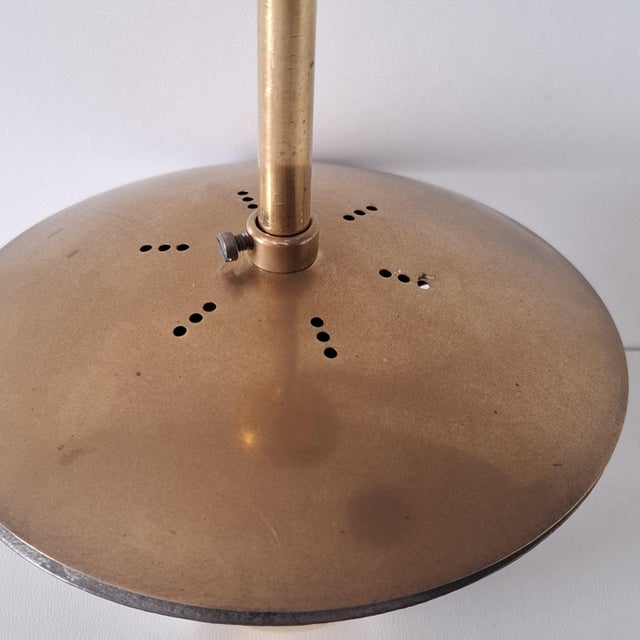 Metal Bauhaus Ceiling Light with Spherical Opal Glass, Germany, 1960s For Sale - Image 7 of 11