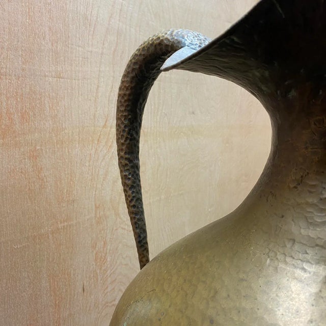 Early 20th Century Large Scale Egidio Casagrande Brass Pitcher For Sale - Image 12 of 15