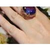 Bochic "Capri" Vintage Amethyst & Diamond Ring Set In 18K Gold & Silver For Sale - Image 16 of 18