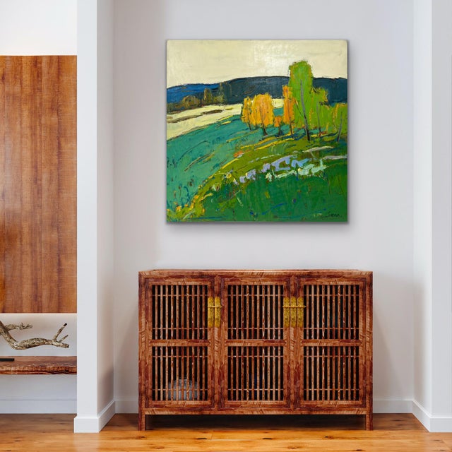 Abstract Impressionistic Landscape Original Oil Painting For Sale - Image 3 of 12