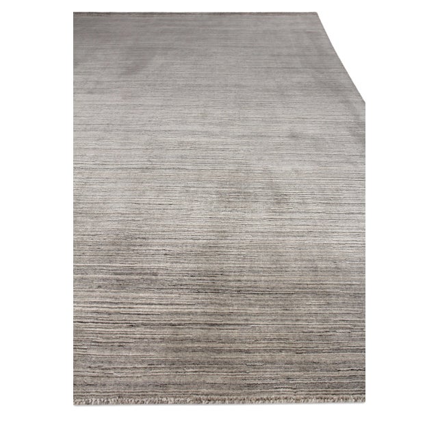 Not Yet Made - Made To Order Banbury Handloom Wool Viscose Dark Gray GrayRug - 6'x9' For Sale - Image 5 of 7