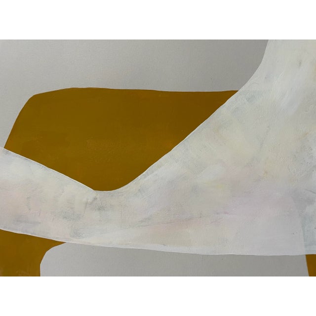 Contemporary 2024 " Biondo" Contemporary Abstract Painting on Paper by Artist r.k. Red For Sale - Image 3 of 5