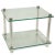 Mason-Art Modern Two-Tier Chrome and Glass Side Table For Sale - Image 4 of 7