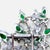 Tiffany &amp; CO signed for authenticity 5 Ct Natural Colombian Emeralds, 12 total 12 Ct Natural Diamonds, 14 Pear-shaped,...