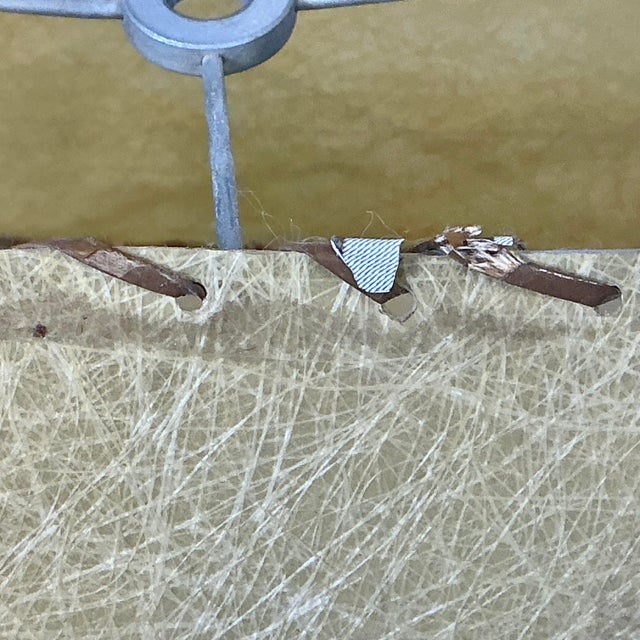 1950s Vintage Boho Chic Arts & Crafts Rectangular Fiberglass Lamp Shade. For Sale - Image 12 of 13