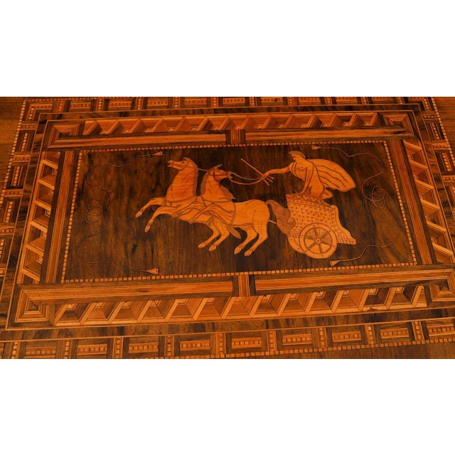 Antique Italian Marquetry and Parquetry Occasional Table from Sorrento, 1800s For Sale - Image 6 of 14