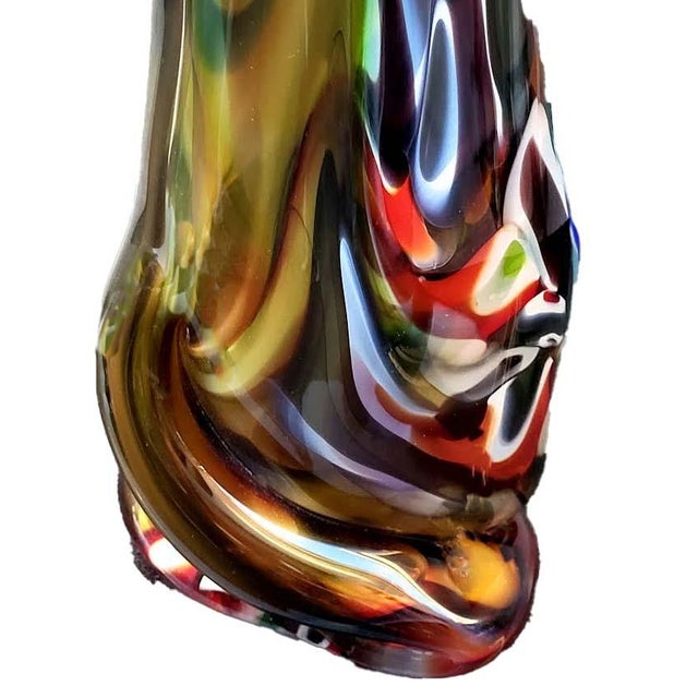 Stunning Art Glass Vase by Jozefina Krosno of Poland For Sale - Image 10 of 10