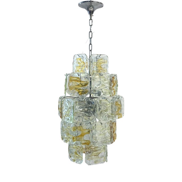 Murano Plate Chandelier from Murrina, 1970s For Sale