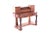 Beautiful antique walnut desk with a central compartment with rolled lid, flanked by six small drawers on top. Standing on...