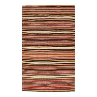 Mid 20th Century Striped Vintage Turkish Kilim Rug For Sale
