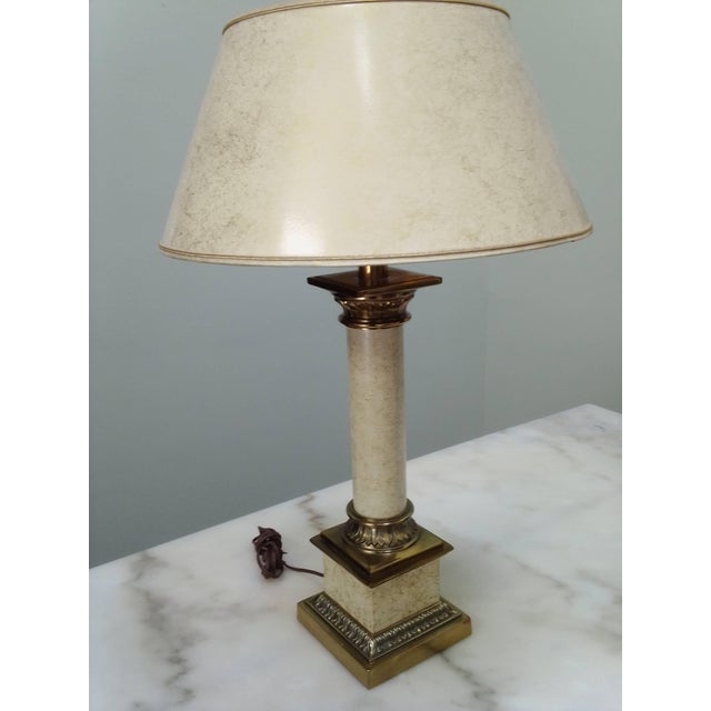 1980s Stiffel Brass Table Lamp For Sale - Image 10 of 12