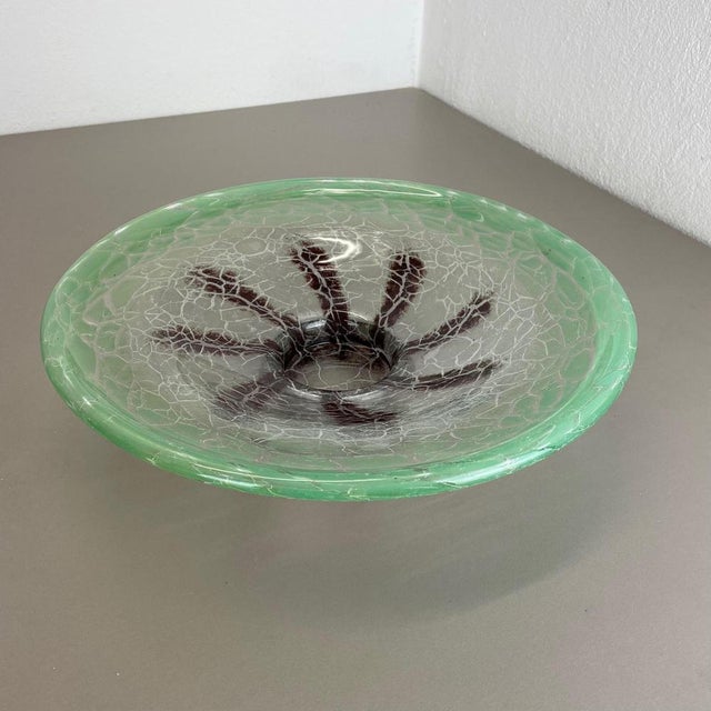 Glass bowl. Producer: wmf, germany. Designer: karl wiedmann age: 1930s: wonderful heavy art deco glass element designed by...