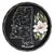 Mid 20th Century Round Mississippi Magnolia Tin Serving Tray in Black and Cream For Sale - Image 5 of 5