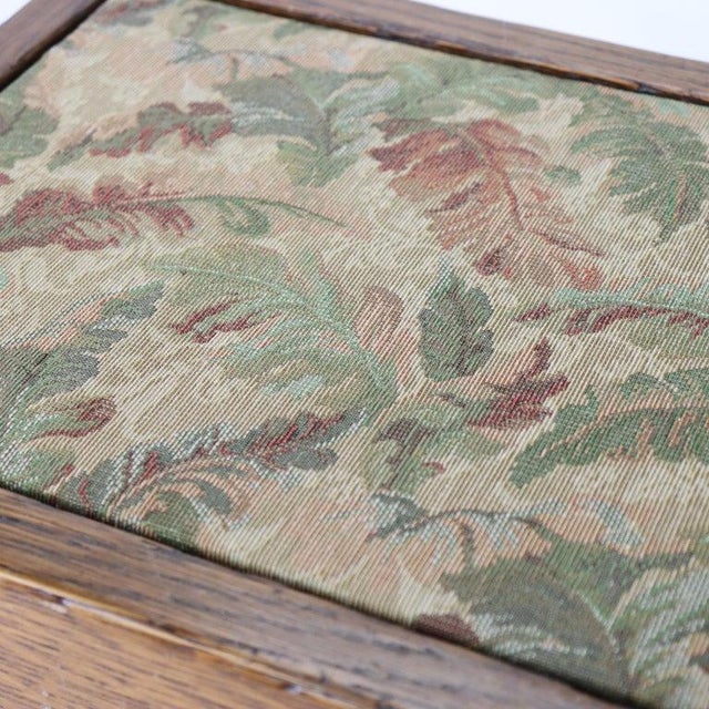 1920s Antique Stickley School Oak Flared Leg Footstool C1920 For Sale - Image 5 of 9